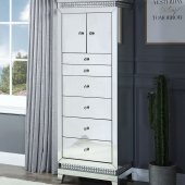 Lotus Jewelry Armoire 97807 in Mirrored by Acme