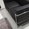 F02 Nube Sofa in Black Leather by At Home w/Options