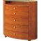 8119-Emily Cherry Bedroom Set 5Pc by Global w/Options