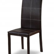 Set of 4 Modern Dining Chair W/Brown Leather Match Upholstery