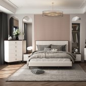 Carena Bedroom BD02027Q in Light Gray by Acme w/Options