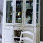 Distressed Wash White Finish Country Style Buffet