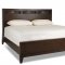 Warm Tobacco Finish Contemporary Bedroom w/Optional Casegoods