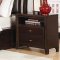 Distressed Cherry Finish Contemporary Bedroom W/Storage Bed