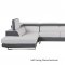 U8137 Sectional Sofa in Bonded Leather by Global