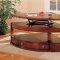 Distressed Cherry Finish Contemporary Coffee Table with Lift Top