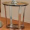 Clear Glass Top Modern Coffee Table w/Metal Framing & Options
