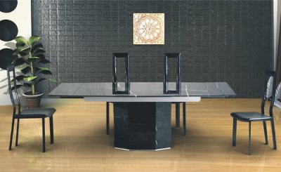 Marble Dining Table on Genuine Black Marble Contemporary Dining Table At Furniture Depot