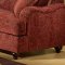 Wine Fabric Casual Sofa+Loveseat Set w/Optional Chair & Half