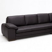 625 Sectional Sofa in Chocolate Brown Italian Leather by J&M