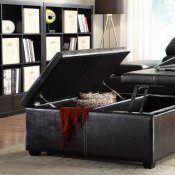 Synergy Cocktail Ottoman 4727PU in Dark Brown by Homelegance