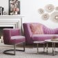 Eva Sofa TOV-L6128 in Blush Velvet by TOV Furniture w/Options
