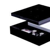 Mellow Square Motion Coffee Table in Black & White by Whiteline