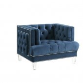 Ansario Chair 56457 in Blue Velvet by Acme