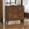 Warm Tobacco Brown Finish Contemporary Bedroom w/Hidden Drawer