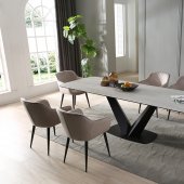 9189 Dining Table by ESF w/Optional 1117 Beige Chairs