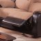 Two-Tone Mocha & Dark Brown Modern Reclining Sectional Sofa