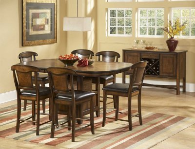 Dining Tables Counter Height on Classic Counter Height Dining Table W Storage Base At Furniture Depot