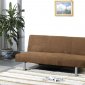 Chocolate Micro Suede Contemporary Sofa Sleeper w/Canister Legs