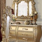 Cabriole Server DN01486 in Gold by Acme w/Optional Mirror