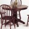 Cherry Finish Traditional 5 Pc Dining Set w/Round Top