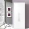 White Finish Modern Bedroom w/Leatherette Headboard & Options