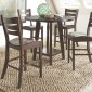 105638 Byron 5Pc Counter Height Dining Set Dark Brown by Coaster