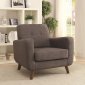 902481 Accent Chair Set of 2 in Grey Linen-Like Fabric by Coaste