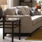 Beige Chenille Fabric Modern Living Room Sofa w/Options