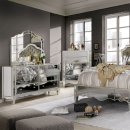 Eliora Bedroom Set FOA7890 in Mirror & Silver w/Options
