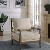 905362 Set of 2 Accent Chairs in Oatmeal Fabric by Coaster