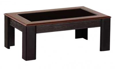 Discount Solid Wood Furniture on Brown Solid Wood Modern Coffee Table W Glass Top At Furniture Depot