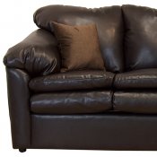 Brown Bonded Leather Modern Sofa & Loveseat w/Options