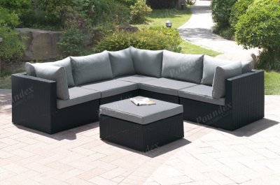 407 Outdoor Patio 6Pc Sectional Sofa Set by Poundex w/Options