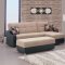 Soho Sofa Bed in Beige Chenille Fabric by Rain w/Optional Items