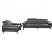 Mercer Sofa in Slate Gray Leather by Beverly Hills w/Options