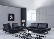 UFM151 Sofa in Black Bonded Leather by Global w/Options
