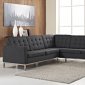 Loft L-Shaped Sectional Sofa in Dark Gray Fabric by Modway