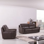 S210 Sofa in Dark Brown Leather by Beverly Hills w/Options
