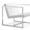 Black or White Leatherette Modern Chair w/Chrome Steel Frame