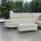 Off White Top Grain Full Leather Modern Sectional Sofa