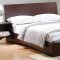 Natural Wood Finish Modern Platform Bed w/Optional Case Pieces