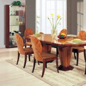 Two-Toned High Gloss Finish Modern Dining Set