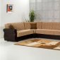 Legend Brown Chenille Modern Sectional Sofa w/Optional Chair