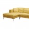 Soleil Sectional Sofa in Yellow Premium Leather by J&M