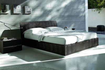 Dark Brown Modern Bedroom Set w/Kaiman Leather Storage Bed