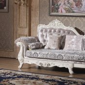 Venice 638 Chaise in Fabric w/Crystal Tufting