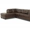Brown Bonded Leather Affordable Sectional w/Optional Ottoman