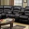 9171/9241 Reclining Sectional Sofa in Black Bonded Leather