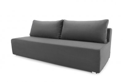 Dark Grey Fauste Fabric Modern Sofa Bed w/Metal Legs